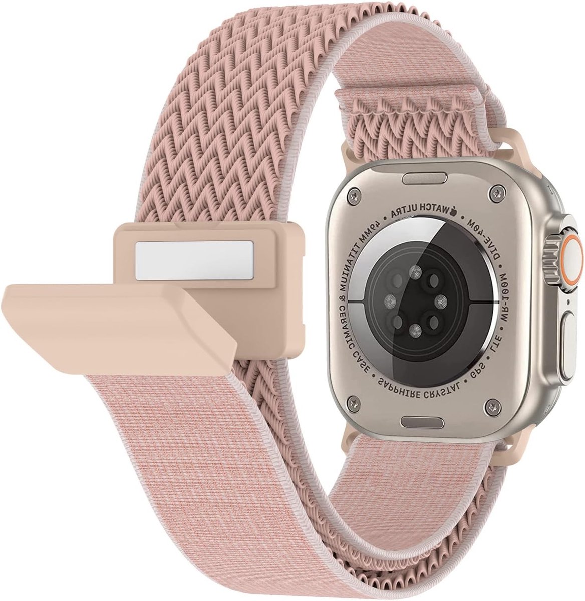 Nylon Horlogeband voor Smartwatch 49 mm 45 mm 44 mm 42 mm 41 mm 40 mm 38 mm met Magnetische Sluiting en Comfortabele Pasvorm voor Sport en Dagelijks Gebruik