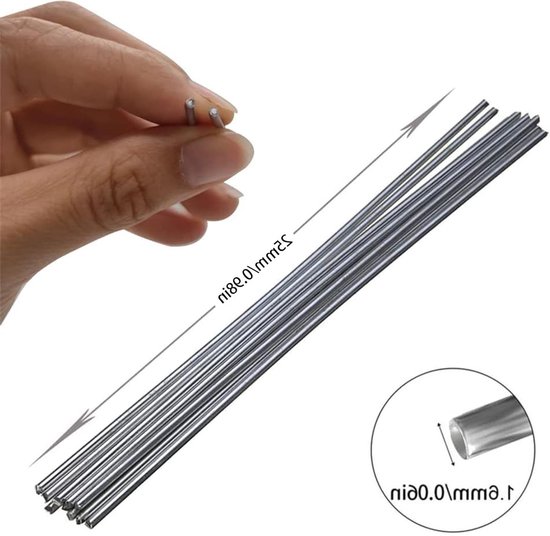 30 Stuks Aluminium Loodlasstaven voor Lage Temperatuur, 1.6 x 250mm Vuldraden voor Reparatie van Aluminium en Koper, Geschikt voor Lassen en Bronslassen — afbeelding 4