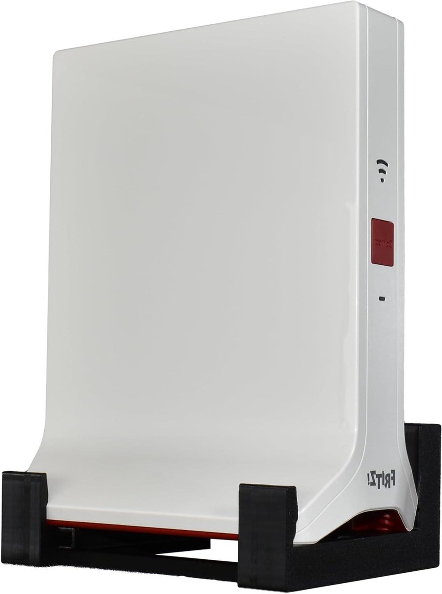 EasyClick precies passende wandhouder voor AVM Fritz Repeater 3000 AX, ook als plafondbeugel, in elke richting monteerbaar, inclusief montagemateriaal (zwart)