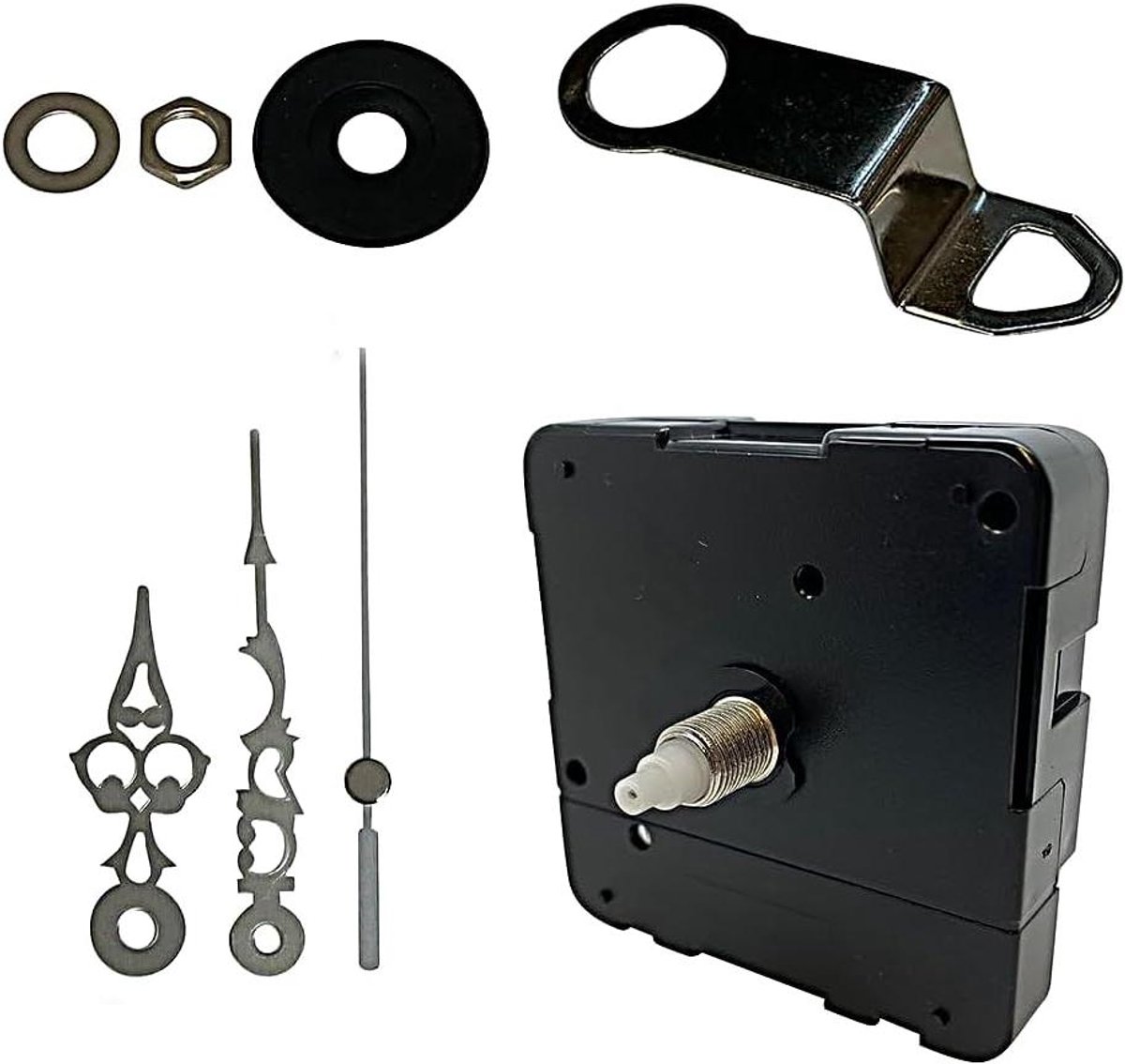 Klok Mechanisme - Reparatieset Uurwerk - Klok Maken - Stil Sweep Uurwerk - 76mm Zilver - Diverse