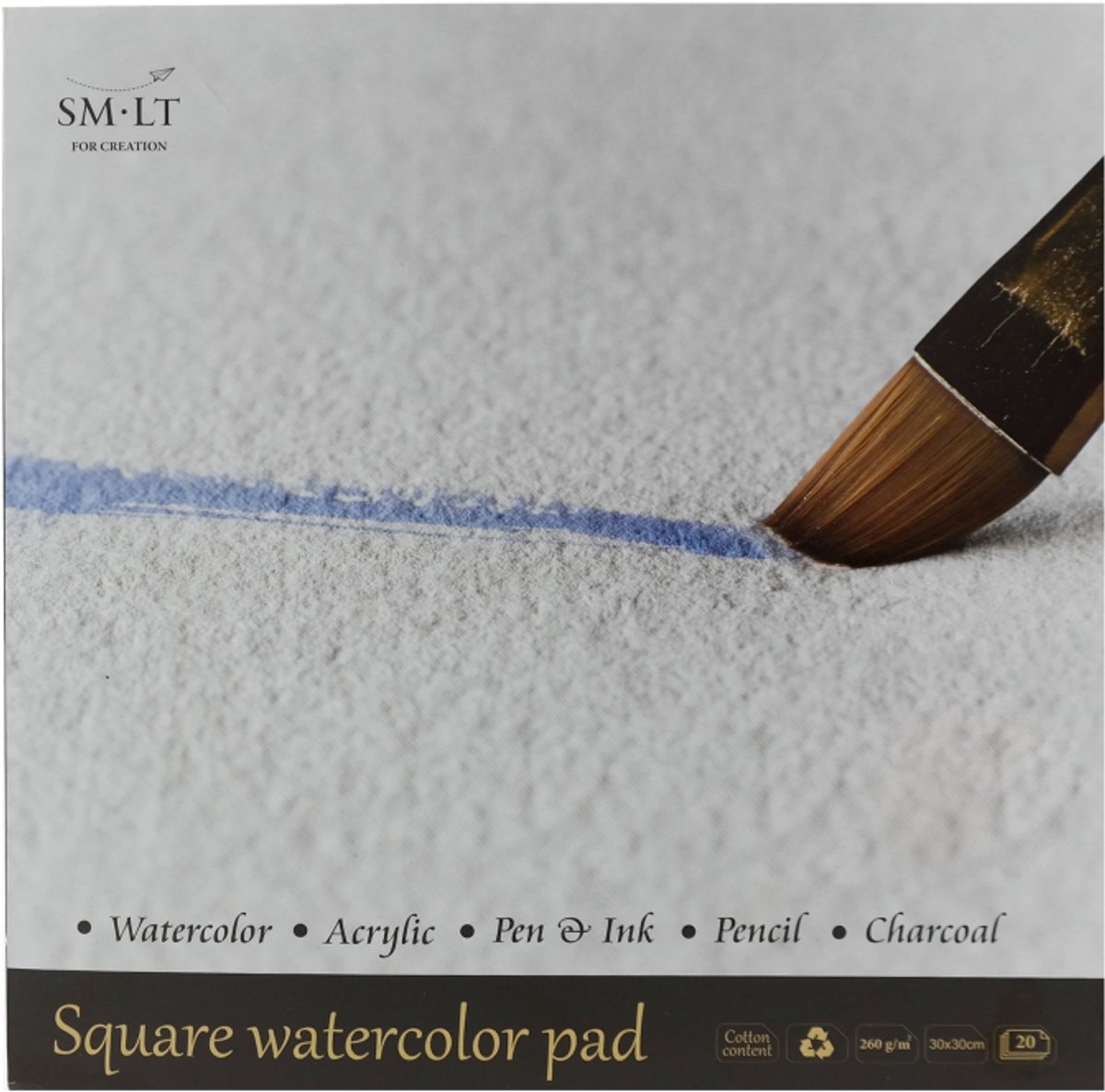 SMLT SMLT Aquarelblok 30x30 cm 260gr 20 vel