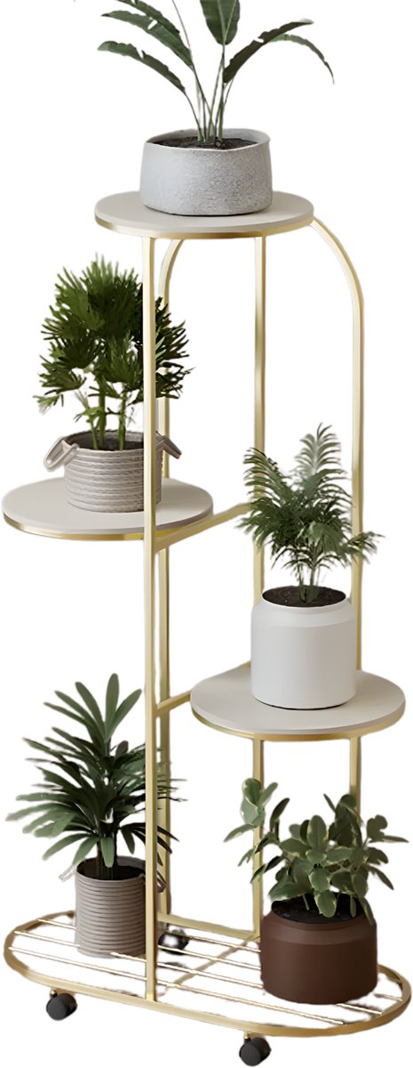 Plantenhouder - Plantenstandaard - Plantenbak - Plantensteunen - Voor Balkon, Tuin & Hoek - 4 steunen - Goud