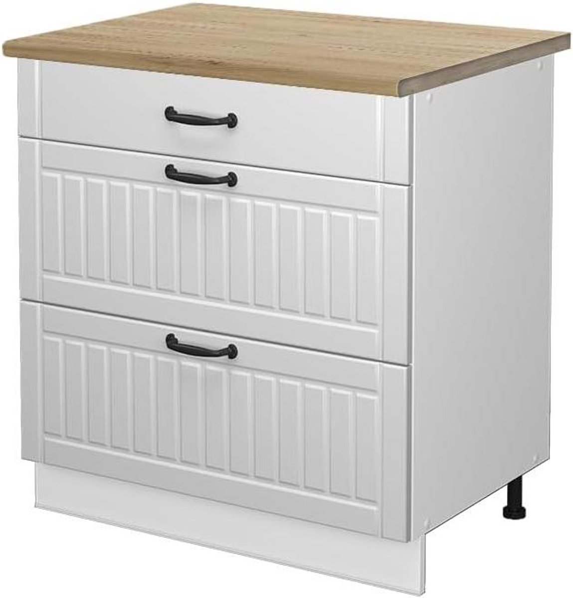 Keukenonderkast met laden - Ladekast Keuken - Opbergen Keukenspullen - Soft-close scharnie