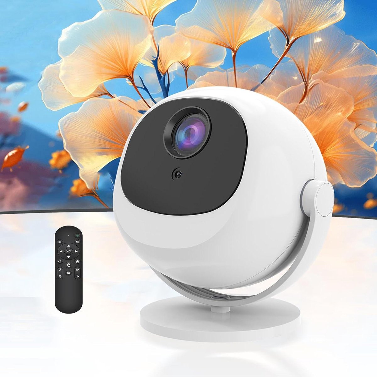 Mini Projector - Draagbare Beamer - Thuisbioscoop Creëren - Automatische Keystone Correctie - 150 inch Display - Wit Zwart