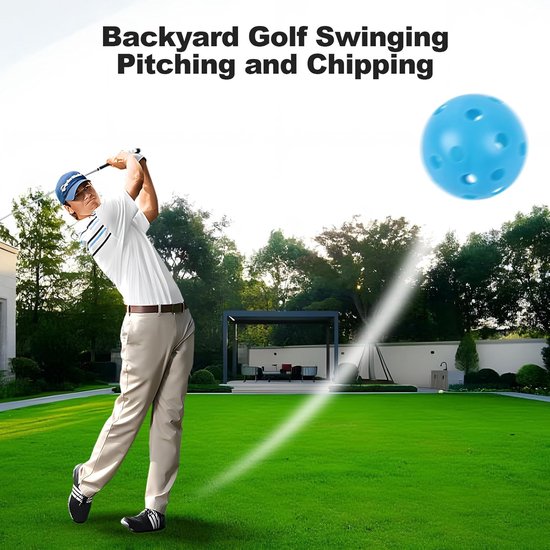 Oefen Golfballen - Hole Plastic Ballen - Golf Swing Oefenen - Beperkt Vliegbereik - 40 mm Diameter - Gemengde Kleuren van TaylorMade — afbeelding 2