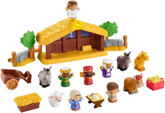 Kerststal Speelgoed - Kerst Verhaal - Kinderspel - Licht en Muziek - Multicolor