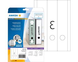 HERMA 5159 A4 ondoor etiket, ras/lang (59 x 297 mm, 25 velles, papier, mat) zelfklevend, bedrukbaar, permanent klevende mapetikettes, 75 etiketten voor printer, wit