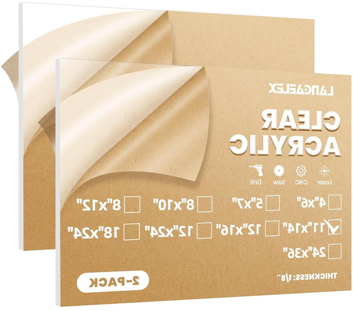 Acrylplaten Set - Plastic Platen - Doe-het-zelf Projecten - Breukvast Lichtgewicht Alternatief - 28 x 35 cm - Transparant