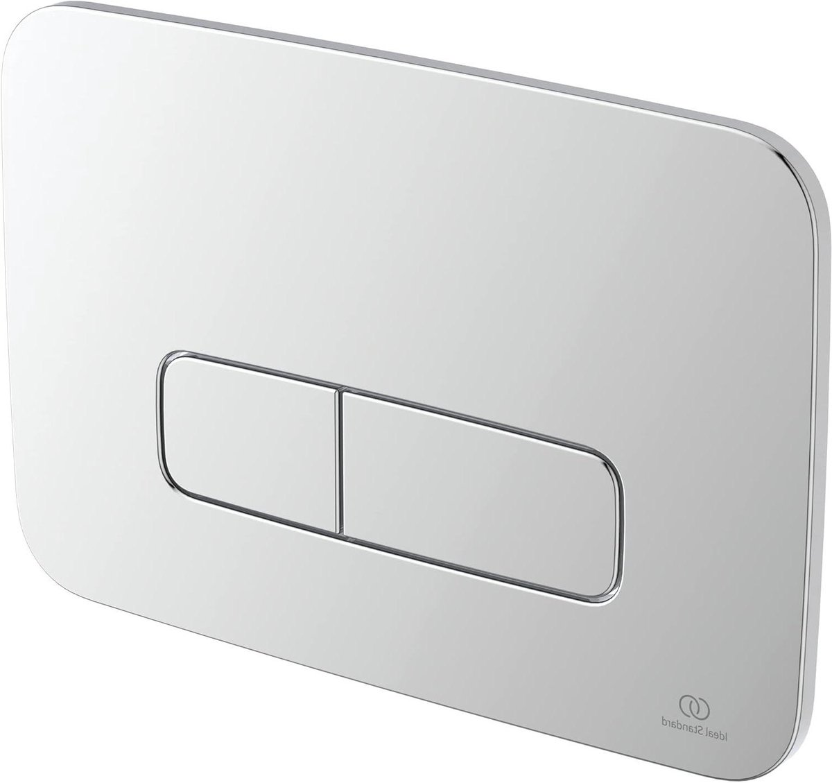Mechanische Bedieningsplaat - Toilet Spoelknop - Toilet Spoelen - Dubbele Spoeling - 26.5 x 19 cm - Chroom