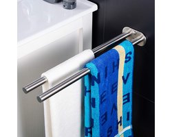 Handdoekhouder - Dubbel - 40 cm - Roestvrij staal