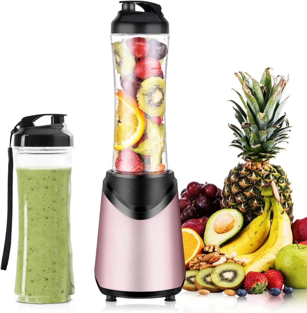 REN® Mini blender - Blender - Draagbare Blender - Roze - 13cm x 13cm x 35cm
