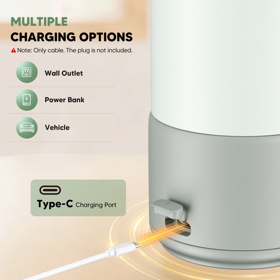 Glowstride Flessenwarmer onderweg - 500ml draagbare USB melk - waterwarmer voor baby's - BPA Vrij - Draadloos & Oplaadbaar — afbeelding 4