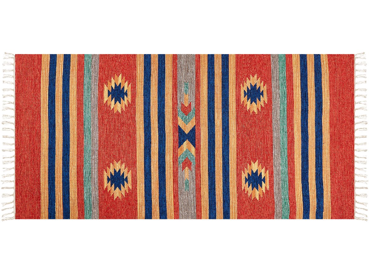 Beliani HATIS - Vloerkleed - Meerkleurig - 80 x 150 cm - Katoen