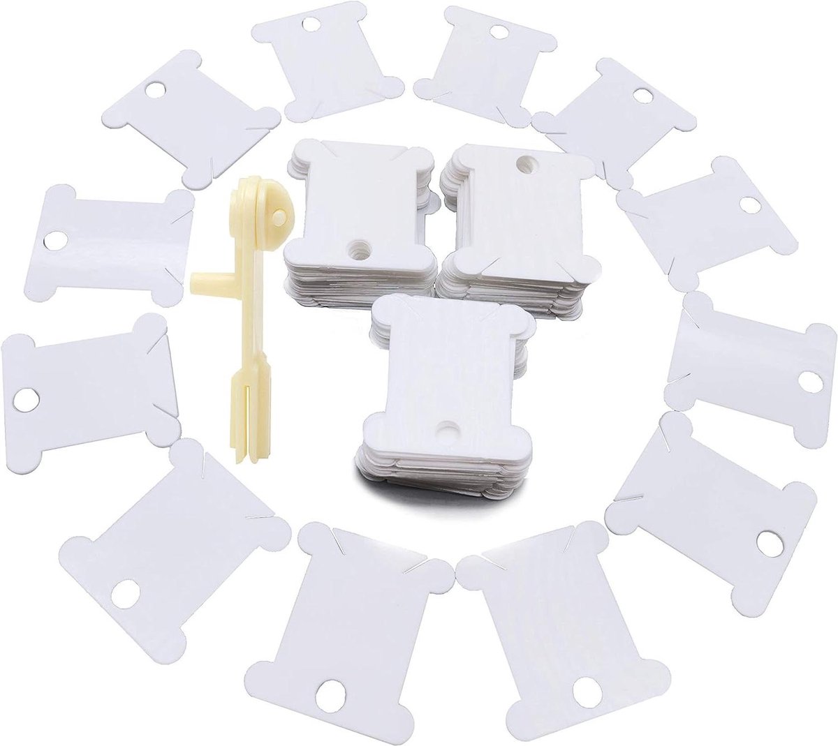 Plastic Floss Spoelen - Draad Organisatoren - Borduurgaren Opslag - 300 Stuks - Wit