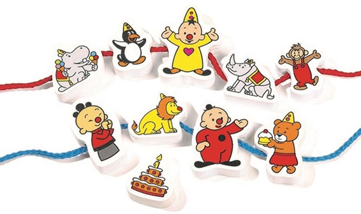 Bumba houten speelgoed rijgkralen - leer rijgen met Bumba de clown studio 100 - vanaf 3 jaar - Bambolino Toys — afbeelding 10