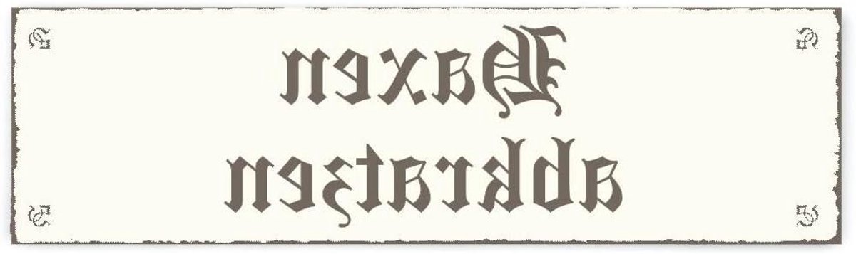 Decoratiebord - Houten bord - Deur decoratie - Zelfklevend - 20x6 cm - Wit