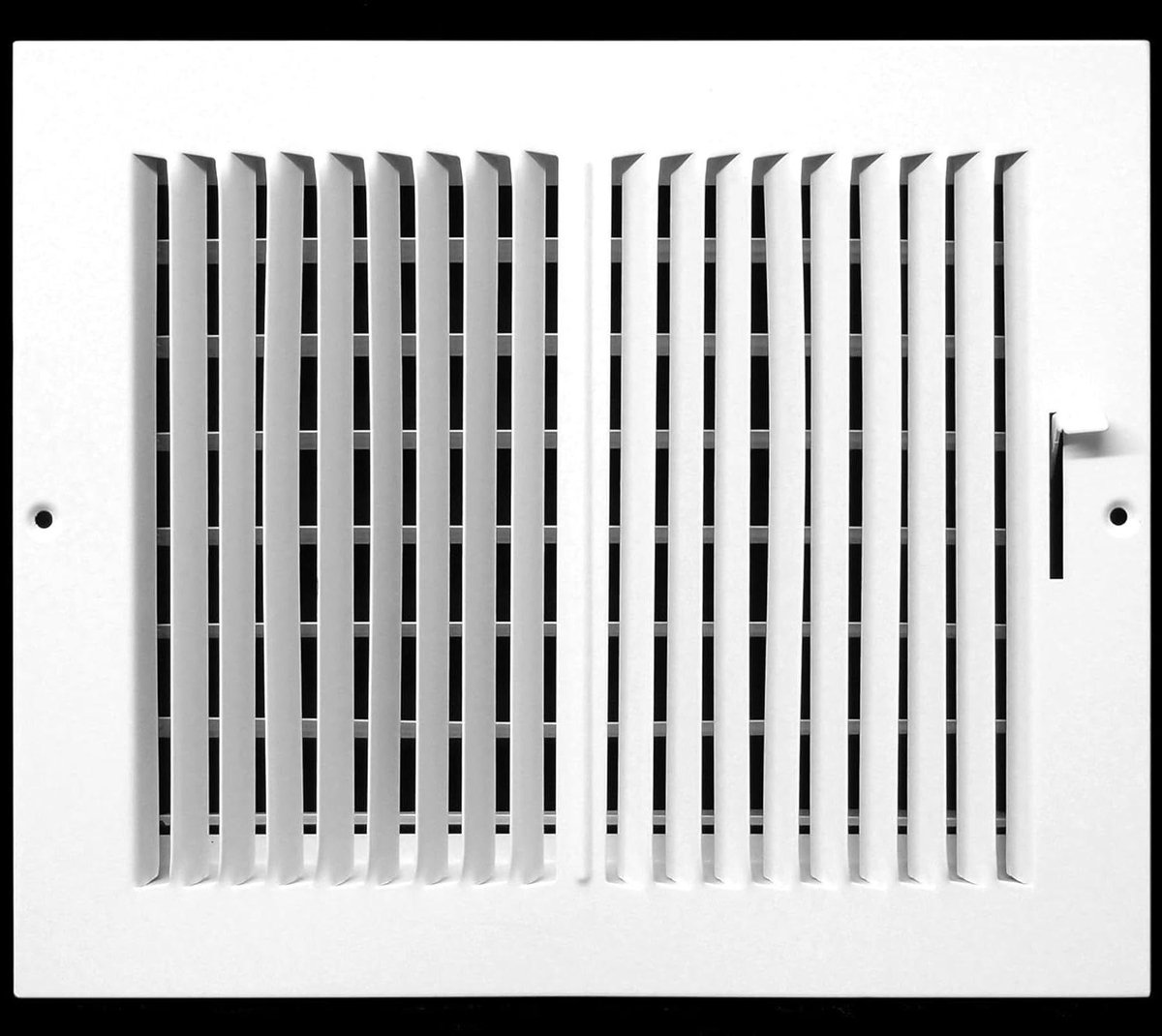Ventilatierooster Staal - Afdekking Ventilatie - Luchtstroom Regelen - Gestempelde Constructie - 20x15 cm - Wit