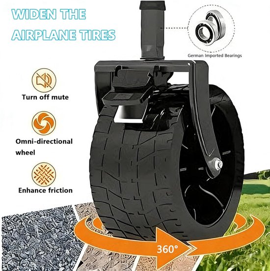 Opvouwbare bolderkar - Transportwagen tuinwagen - Spullen vervoeren - 360 graden wielen - 400 liter 250 kg - Zwart van Opvouwbare Bolderkar — afbeelding 5