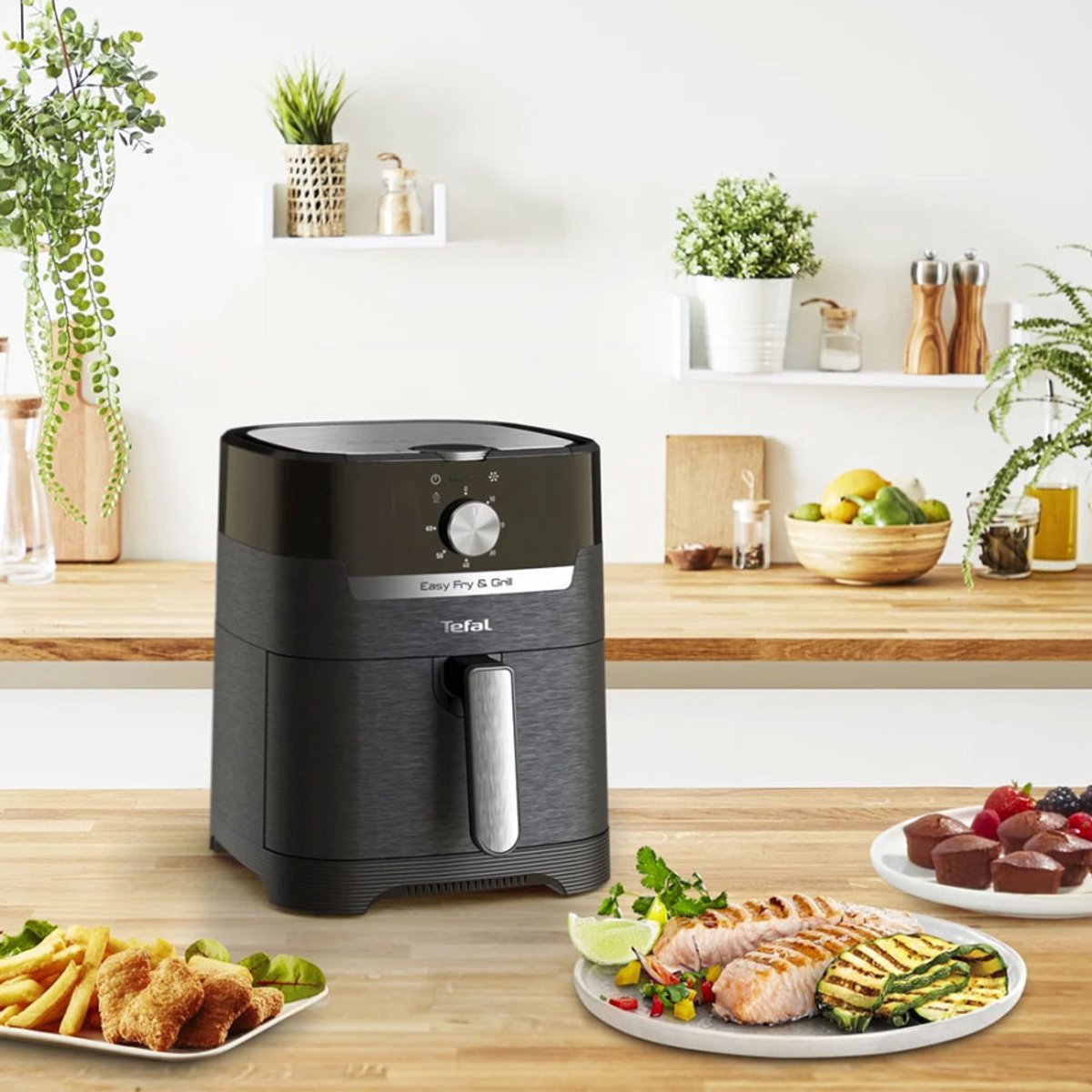 Tefal Easy Fry & Grill EY5018 Airfryer 4,2L 1550W 2-in-1 Gezond Frituren en Grillen XL Capaciteit - Afbeelding 5