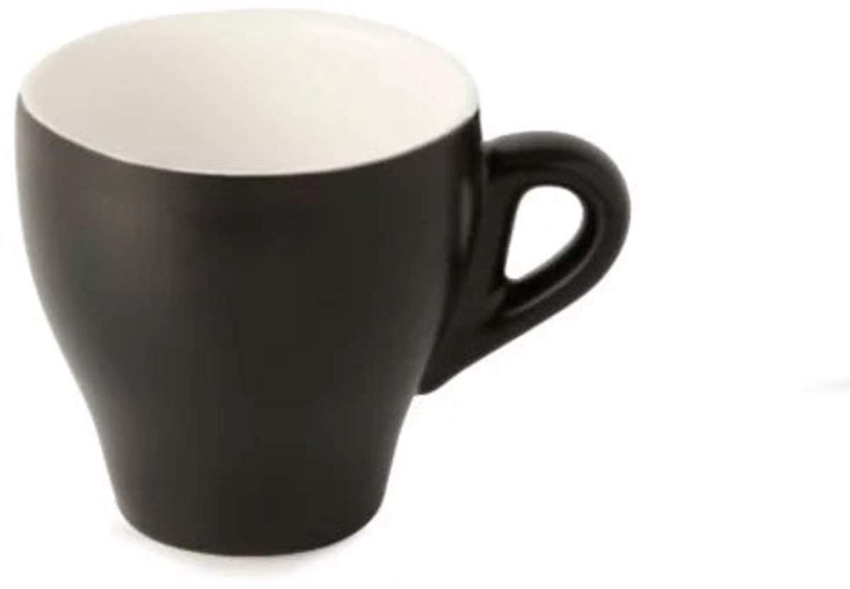 Aroma Matt - Cappuccino kopjes - 260ml - 6 stuks - Mat Zwart