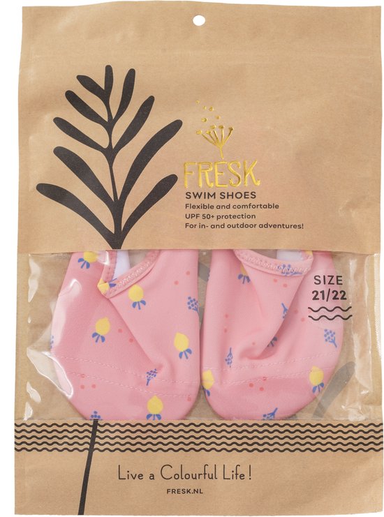 Fresk Zwemschoenen 21/22 -UV 50-bescherming – Antislip Strandschoenen – Quick Dry – Waterschoenen voor Kinderen – Elastische Pasvorm Meisjes - Roze - Summer Fruit