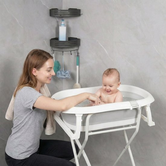 BimbelBoo - Baby Bad met Ingebouwde Thermometer - Babybad met Standaard - Baby Bad Set - Baby Badset - Baby Badje - Babybad - Baby Badje - Baby Badje met Standaard - Babybadje - Kinderbad van BimbelBoo — afbeelding 3