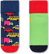 Happy Socks 2-Pack Antislip, Cars, 6-12 maanden, schoenmaat 17-21