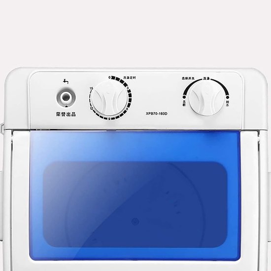 Mini Wasmachine - Compacte Wasmachine - Kleine Wasjes Draaien - Halfautomatisch - 7 kg - Wit — afbeelding 5