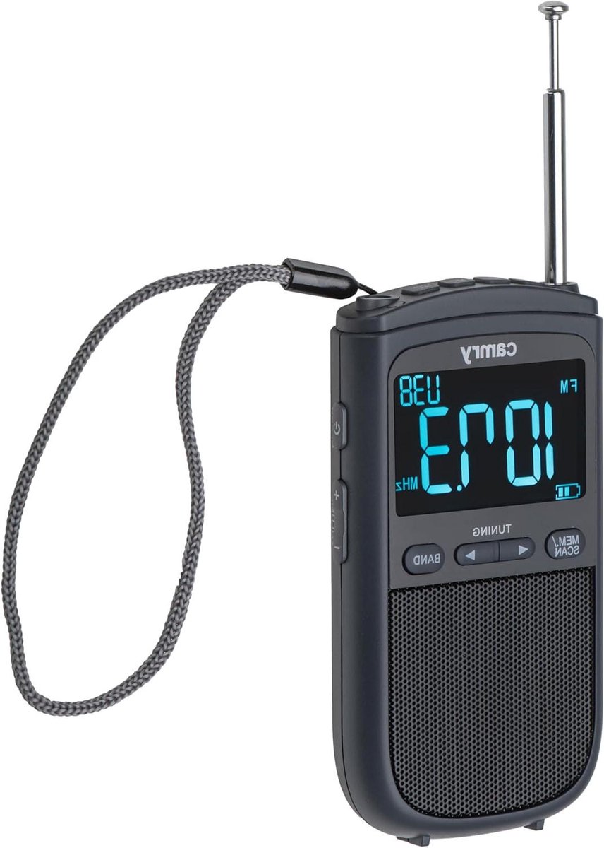 Draagbare Radio - Digitale Ontvanger - Muziek Luisteren - Oplaadbare Batterij - 900 mAh - Zwart