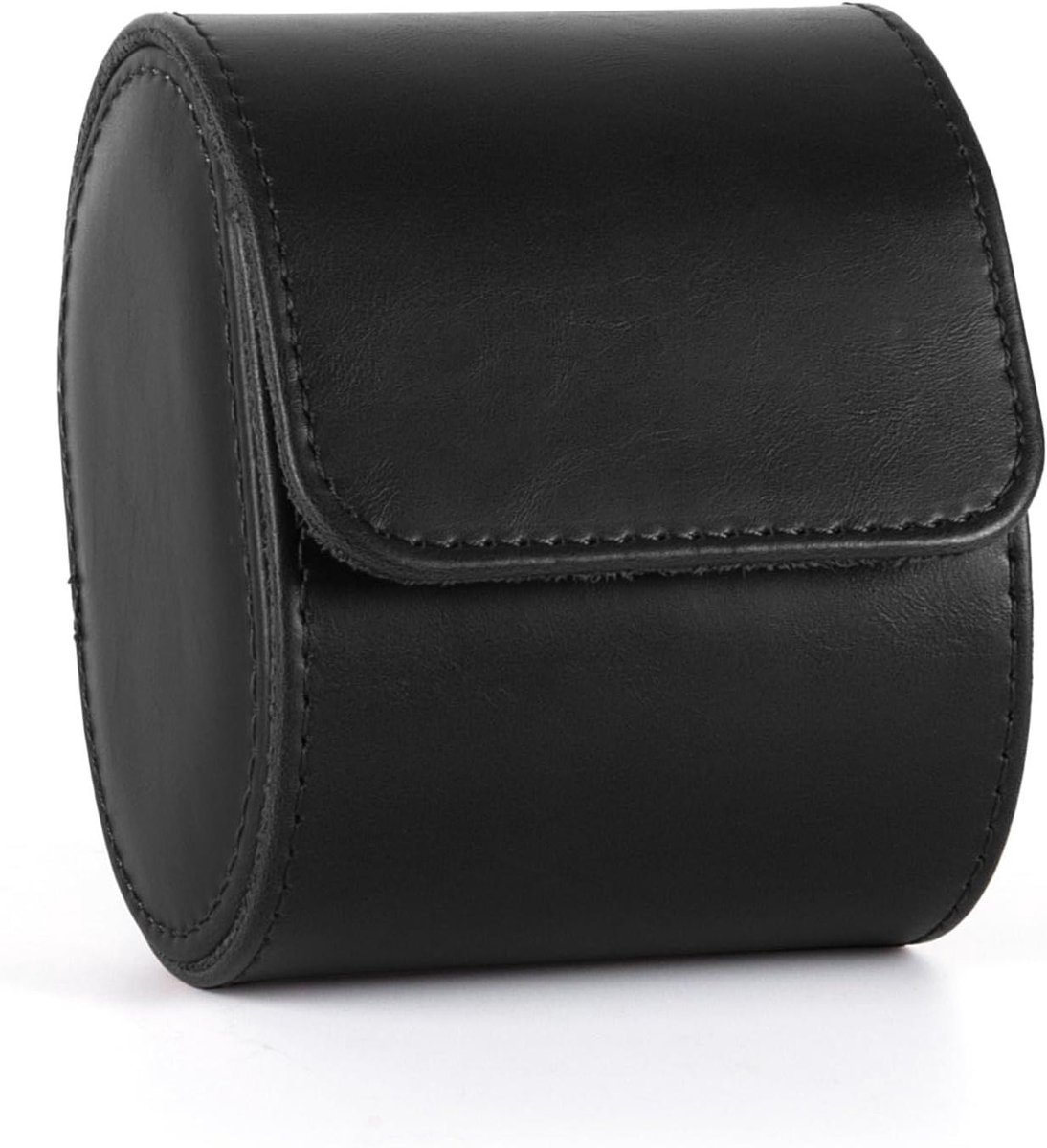 Horloge Opbergdoos - Reis Etui - Veilig Opbergen - Zachte Bescherming - 8 cm Breed - Zwart