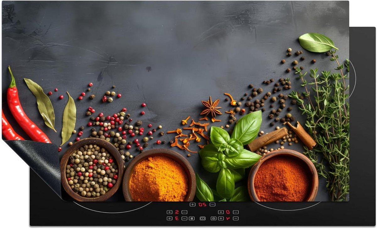 Inductie Beschermer - Kookplaat Mat - Keuken Decoratie - Unieke Foto Print - 91x52 cm - Beton Look