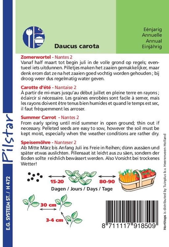 Hortitops Pilstar Carrots Verb. de Nantes