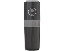Gloovon® Draagbare Espressomachine - Met Elektrische Bonenmaler - Alles-in-één 4-in-1 Koffiezetapparaat - USB Oplaadbaar - Draadloos voor Auto & Camping - RVS