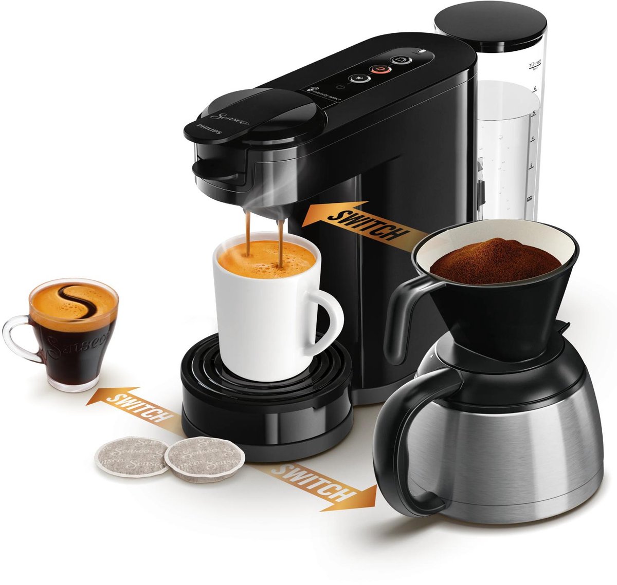 Bol.com Philips HD6594/62 koffiezetapparaat Half automatisch Combinatiekoffiemachine 1 l aanbieding