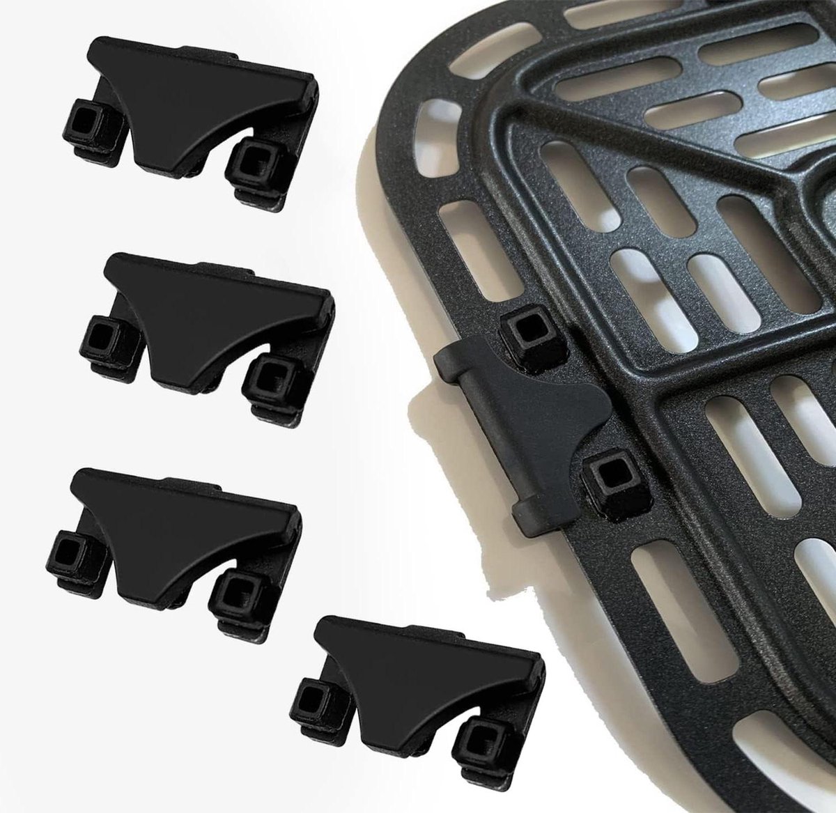 Airfryer Rubber Voetjes Friteuse Beschermers Voorkom Krassen Hittebestendig Siliconen 4 stuks Zwart