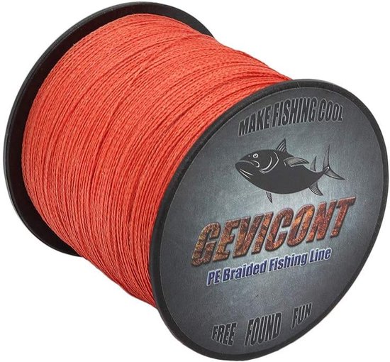 Gevlochten Vislijn - Visdraad Dyneema - Vissen - Ongelooflijke Slijtvastheid - 100m 30lb - Rood — afbeelding 5