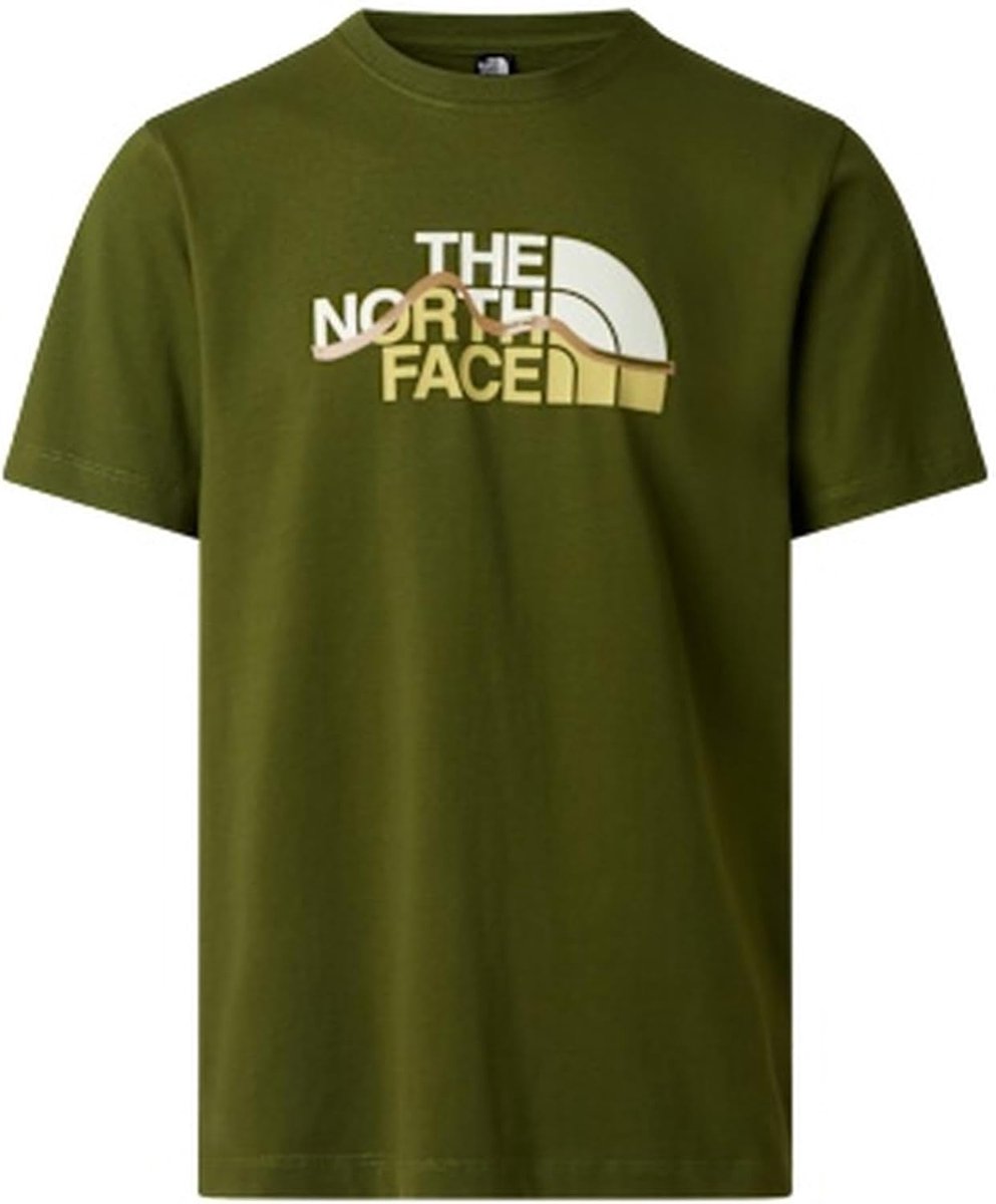 THE NORTH FACE Mountain Line Regular Graphic T Shirt voor heren WOODLAND Groen