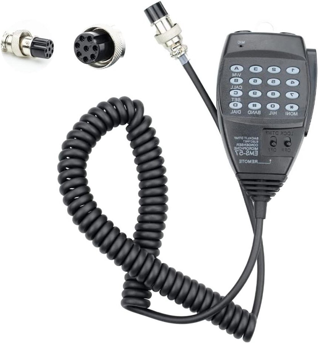 Afstandsbediening Microfoon - DTMF Handmicrofoon - Radio Communicatie - Volledig Toetsenbord - 8 Pin Connector - Zwart