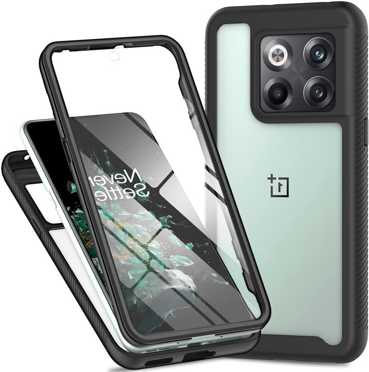 Telefoonhoesje - Beschermhoes - Dagelijks Gebruik - 360 Graden Bescherming - OnePlus 10T 5G - Zwart