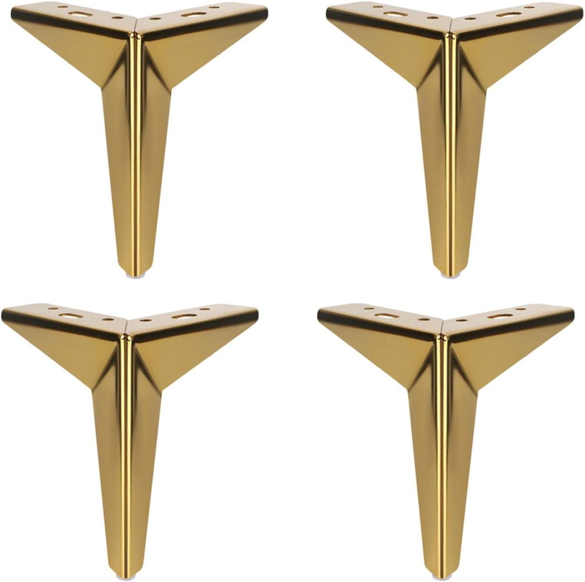 Meubelpoten set - Bank- en kastpoten - Meubels verhogen - Sterk draagvermogen - 13 cm - Zilver