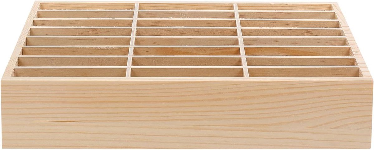 Houten Telefoonhouder - Bureau Organizer - Klassen Organiseren - 24 Vakken - 31 cm - Ivoor