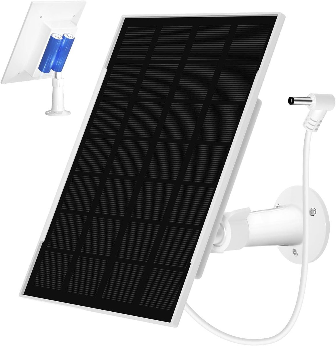 Zonnepaneel voor Camera - Solar Charger - Camera Opladen - 4000mAh Batterij - 360 graden draaibaar - Zwart