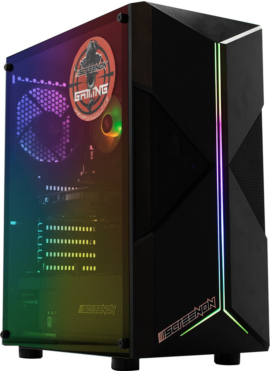 ScreenOn Game PC Ironclad Forge - AMD Ryzen 5 4500 - NVIDIA GeForce RTX 3050 6GB - 16GB RAM - 500GB NVMe SSD - Windows 11 Pro
