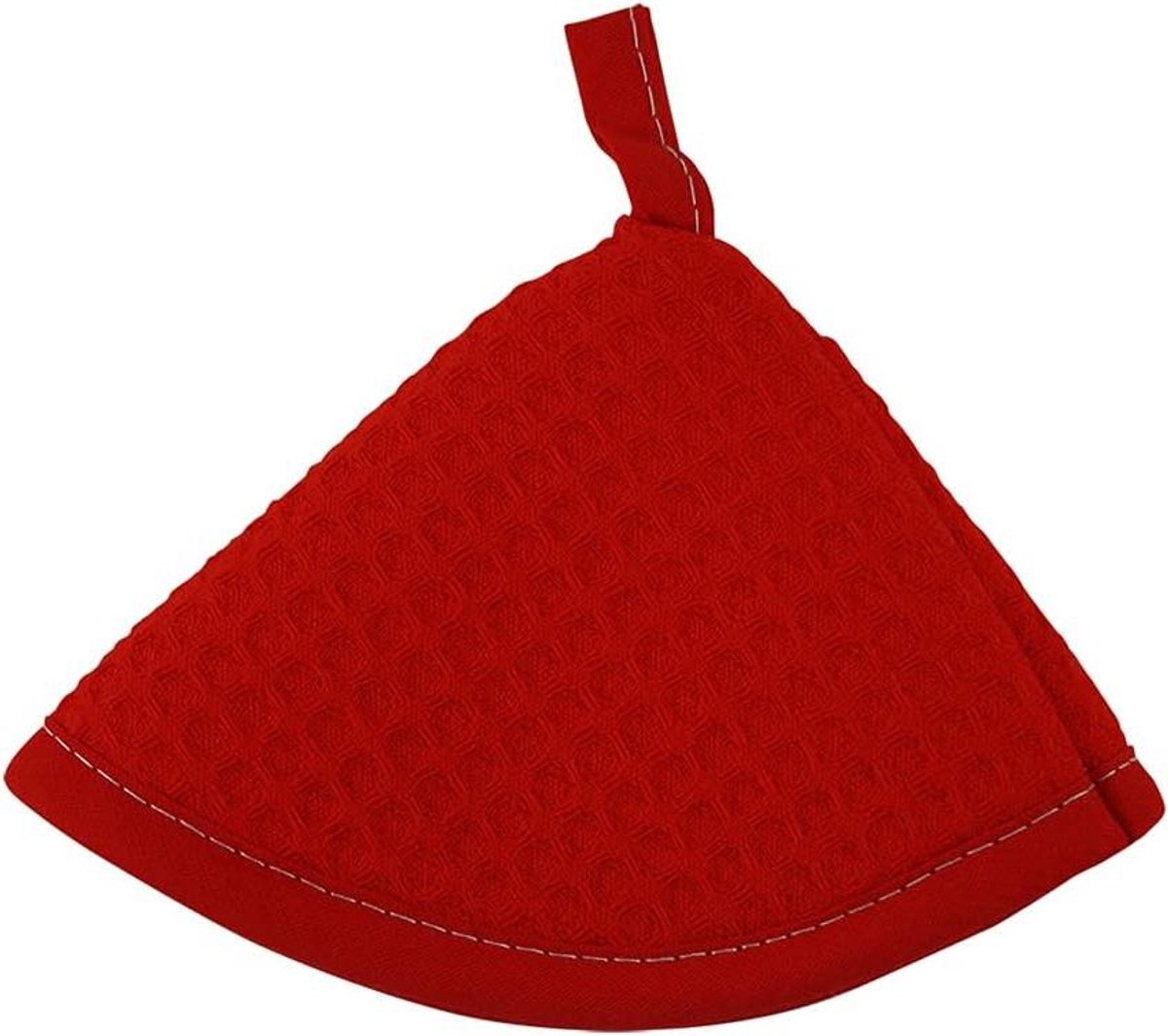 Pannenlap - Keukenhandschoen - Warmte Isolatie - Honingraat Katoen - Driehoek Vorm - Rood