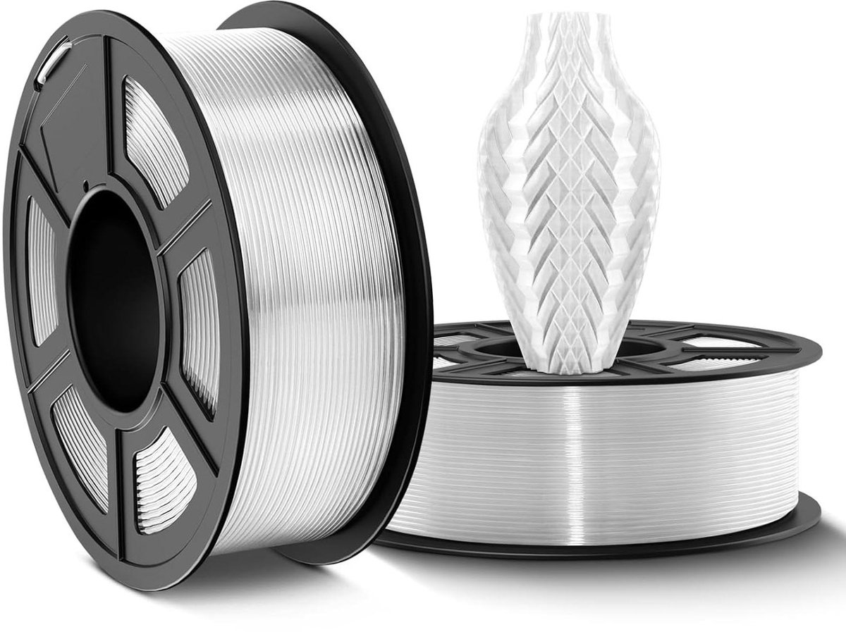 PETG Filament - 3D Printer Filament - 3D Printen - Hoge Taaiheid - 1.75 mm 2 kg - Transparant