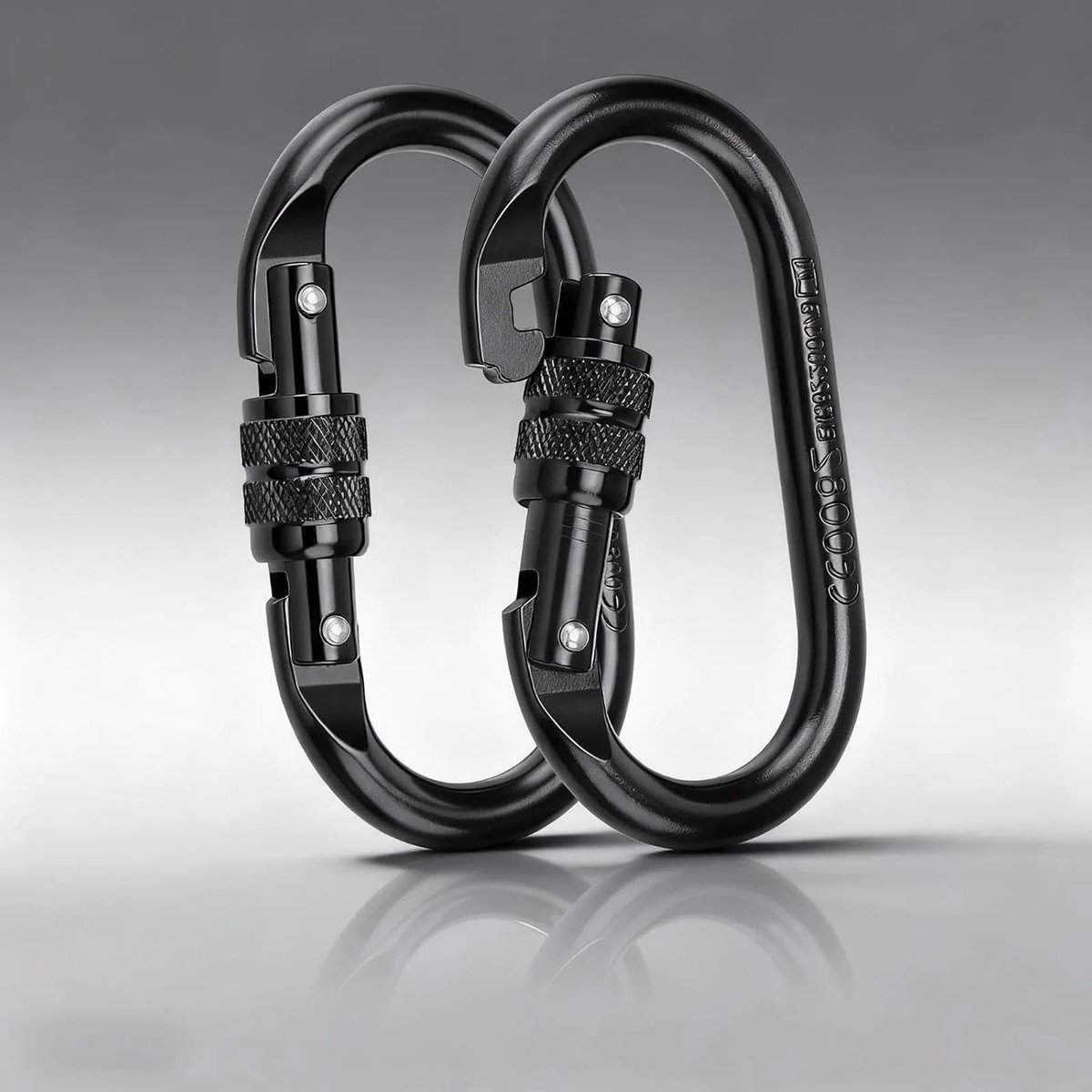 Zware Carabiners voor Klimmen en Outdoor Activiteiten, 2 Stuks, 25 kN Veiligheid, Geschikt voor Bergbeklimmen en Recreatieve Swingen