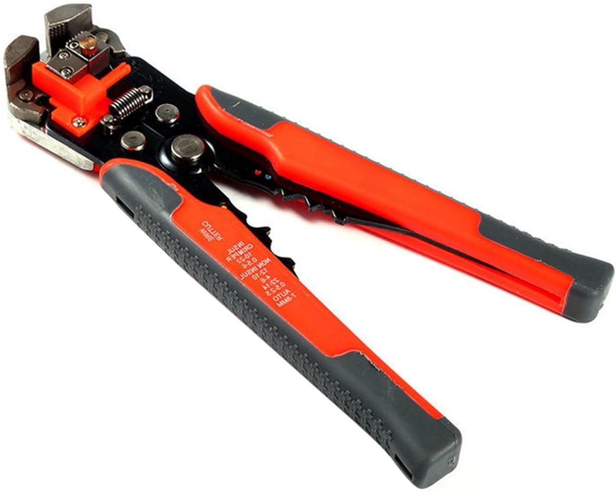 Automatische Draadstripper - Krimptang Striptang - Elektrische Draden Strippen - Zelfinstellend Mechanisme - 1 Stuk - Rood