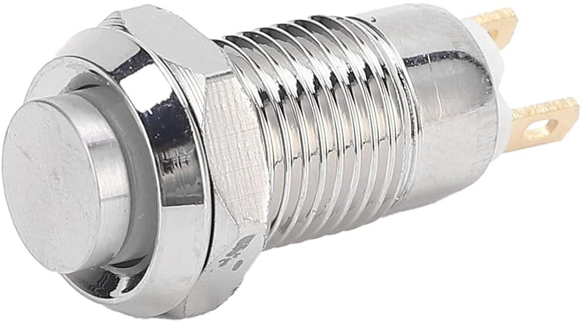 Momentary Push Button Schakelaar 8mm, Waterdichte Metaal Drukknop voor Deurbellen en Toegangscontrole, 3V Laag Vermogen