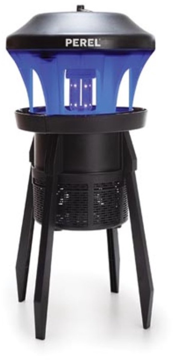 Perel LED UV insectenverdelger met ventilator, 250 m² bereik, IPX4 waterbestendig, energiezuinig LED-ontwerp, met afneembare opvanglade en ophangring voor gebruik buiten