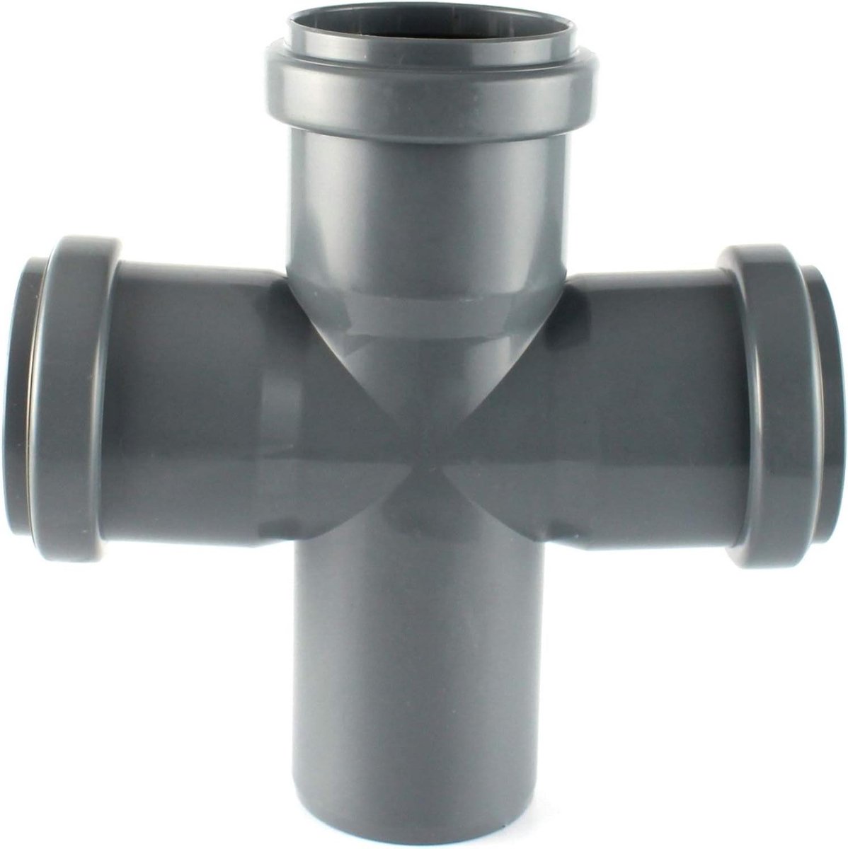 Dubbele Aftakking - Verbinding - Afvalwater Afvoeren - Temperatuurbestendig - DN 50/50/50 - Donkergrijs